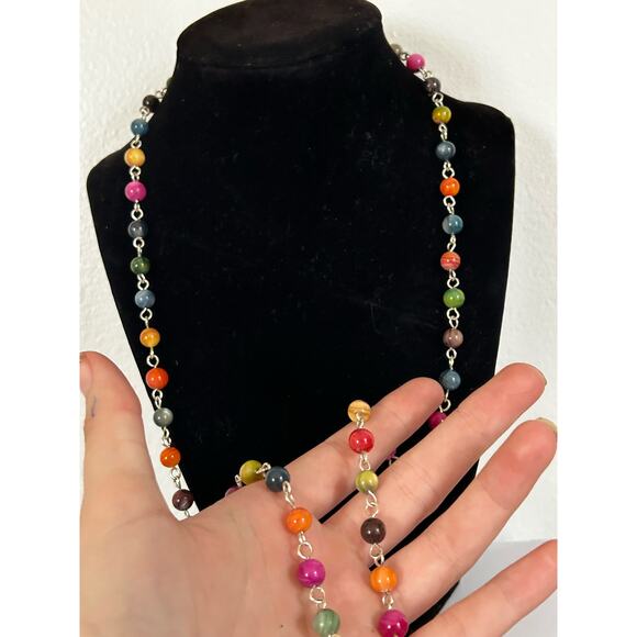 Handmade Wirewrapped Multicolored Crystal Quartz Completely Adjustable Necklace - Picture 5 of 8